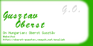 gusztav oberst business card